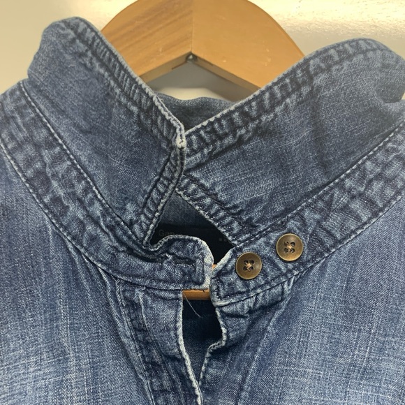 GAP Factory Blue Denim Button Down Shirt - Picture 4 of 10